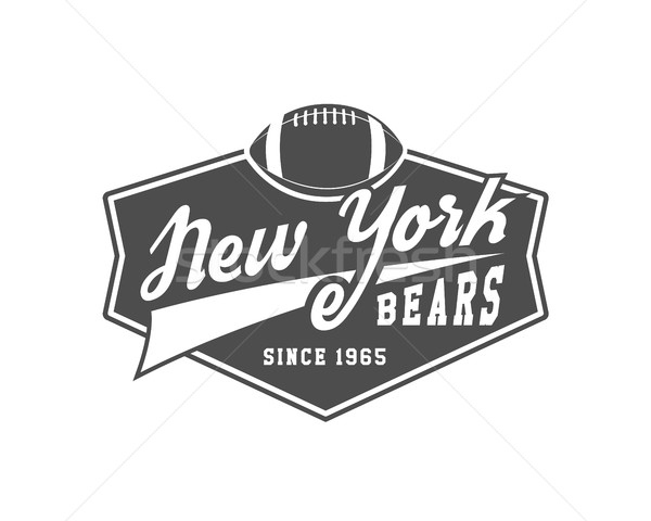 Amerikai futball egyetem bajnokság kitűző logo Stock fotó © JeksonGraphics