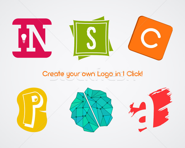 Establecer vector resumen creativa diseño de logotipo elementos Foto stock © JeksonGraphics