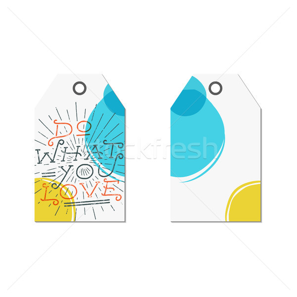 Stock photo: Creative tag with inspiration typography saying, sign. Inspiration label, artwork and motivation tex