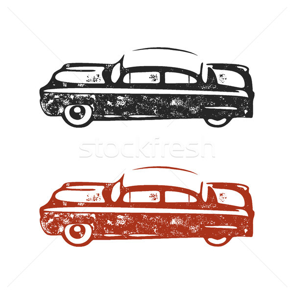 Сток-фото: Vintage · рисованной · автомобилей · ретро · символ · дизайна