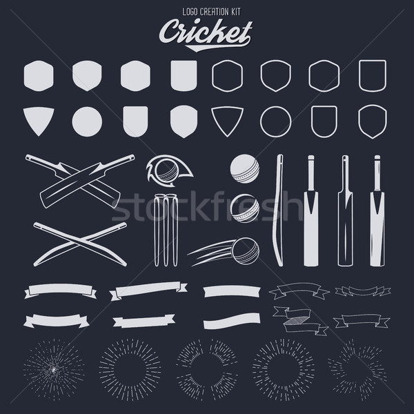 Foto d'archivio: Cricket · logo · creazione · sport · disegni