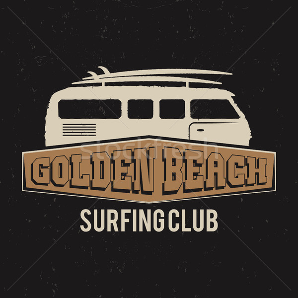 Foto d'archivio: Vintage · surf · club · design · retro · tshirt