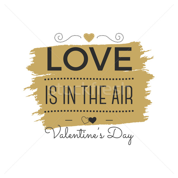 Happy Valentines Day vector lettering. Typography photo overlays, hand drawn text label, inspiration Stock photo © JeksonGraphics