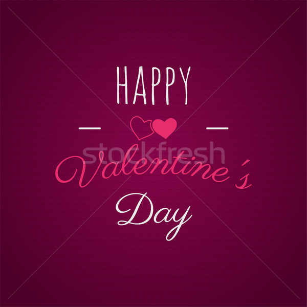 Happy Valentines day lettering. Vector photo overlay, hand drawn lettering , inspirational text. Val Stock photo © JeksonGraphics
