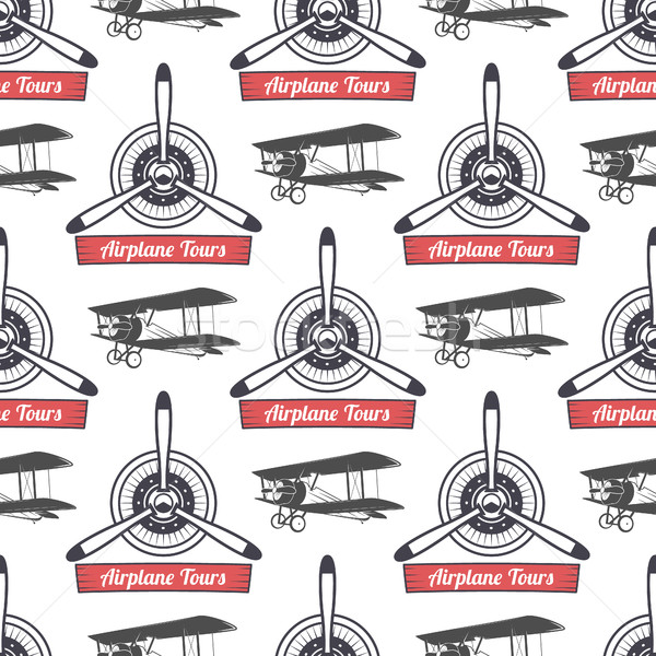 Vintage aereo tour pattern senza soluzione di continuità Foto d'archivio © JeksonGraphics