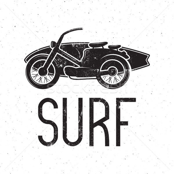 Vintage Surfing tee design. Retro Surf fest t-shirt Graphics and Emblem for web design or print. Sur Stock photo © JeksonGraphics