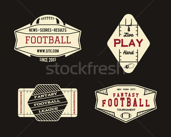 Amerykański boisko do piłki nożnej geometryczny zespołu liga odznakę Zdjęcia stock © JeksonGraphics