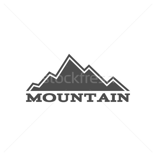 Mountain badge. Wilderness mountains old style typography label. Letterpress Print Rubber Stamp Effe Stock photo © JeksonGraphics