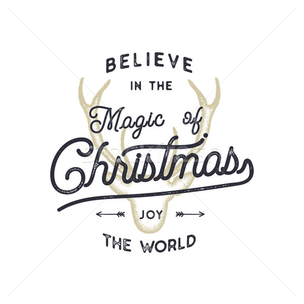 [[stock_photo]]: Noël · typographie · citer · design · magie · heureux