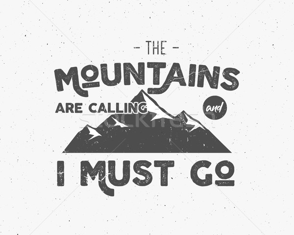 Outdoor inspiration background. Motivation mountain brochure quote template. Winter snowboard sport  Stock photo © JeksonGraphics