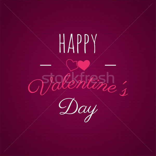 Happy Valentines day lettering. Vector photo overlay, hand drawn  , inspirational text. Valentine  l Stock photo © JeksonGraphics