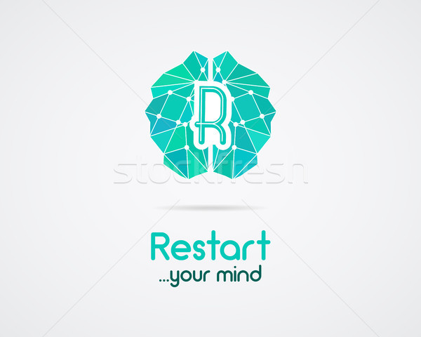 Brainstorm, brain, creation and idea logo template and elements. Restart mind, idea creation busines Stock photo © JeksonGraphics