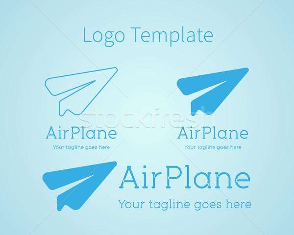 Samolot wektora logo samolotów ilustracja szablon Zdjęcia stock © JeksonGraphics