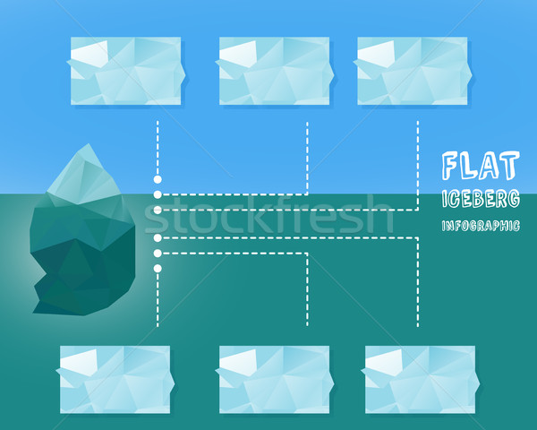 Aisberg infografica scazut stil triunghi Imagine de stoc © JeksonGraphics