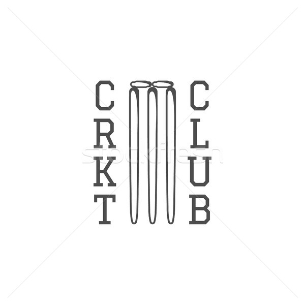 Foto stock: Cricket · club · emblema · diseno · logo · placa