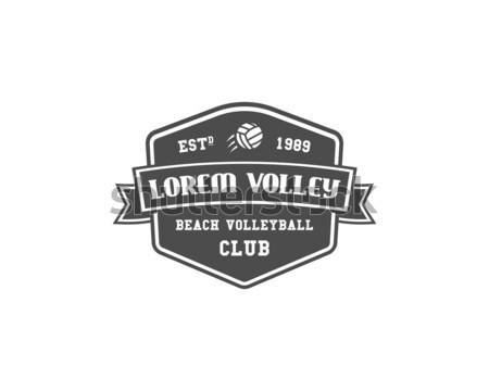 Volleyball label, badge, logo and icon. Sports insignia. Best for volley club, sport shops, sites or Stock photo © JeksonGraphics