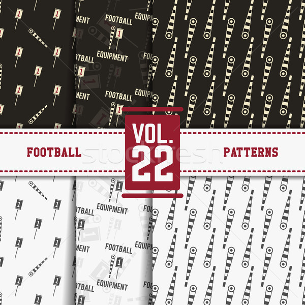 Set of american football patterns. Usa sports seamless background collection. Sport wallpaper with m Stock photo © JeksonGraphics