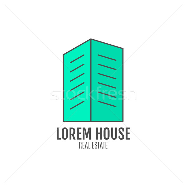 Huis logo-ontwerp onroerend icon info graphics Stockfoto © JeksonGraphics