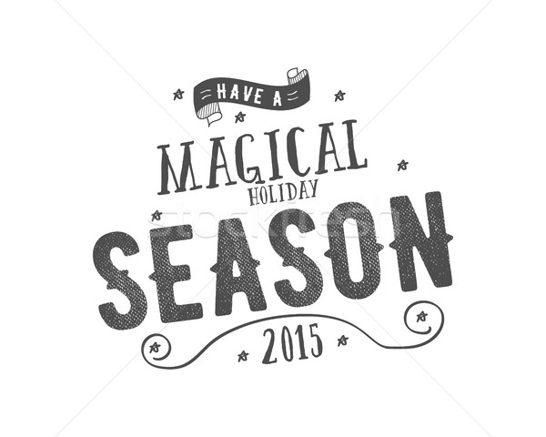 Stock photo: Merry Christmas lettering. Wishes Vector clipart for Holiday season cards, posters, banners, flyers 