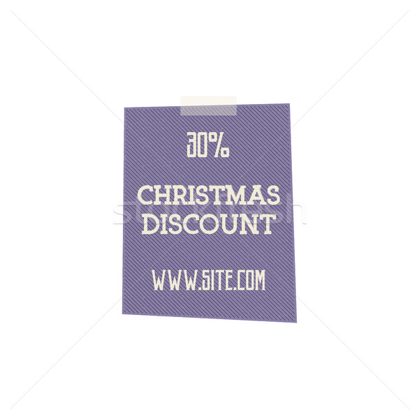 Christmas, and new year sale label, tag with a winter holiday symbols. Discount badge. Vector retro  Stock photo © JeksonGraphics