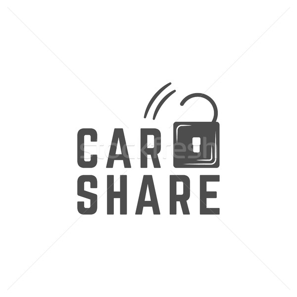 Car share logo design. Car Sharing vector concept. Collective usage of cars via web application. Car Stock photo © JeksonGraphics