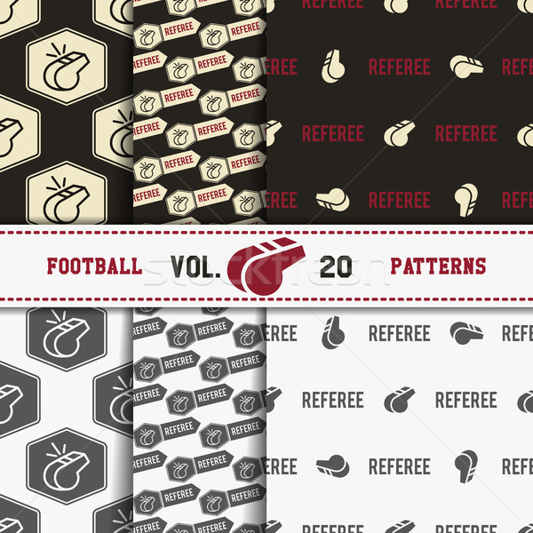 Set of american football patterns. Usa sports seamless background collection. Sport wallpaper with c Stock photo © JeksonGraphics