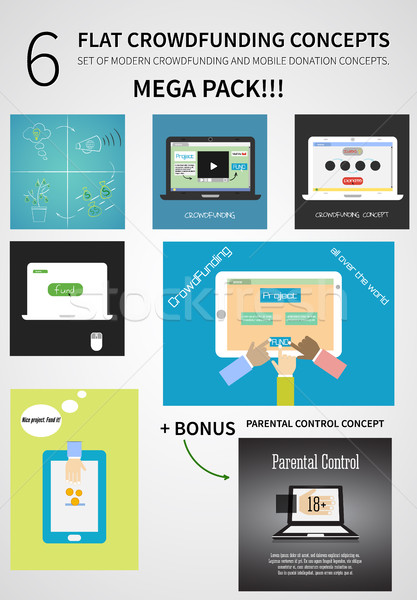 Vector set proiect nou afaceri model Imagine de stoc © JeksonGraphics