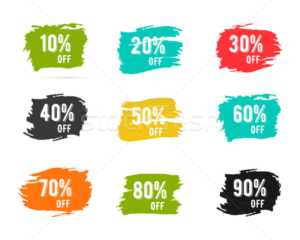 Christmas Sale Percents New Year Black Friday Cyber Monday Or Winter Autumn Discount Price Tags Vector Illustration C Evgen Radchenko Jeksongraphics 7651180 Stockfresh