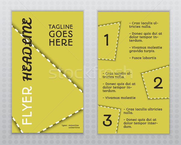 Flyer брошюра шаблон лет желтый Сток-фото © JeksonGraphics