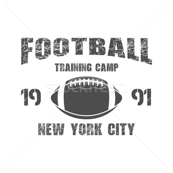 American football New York training camp badge, logo, label, insignia in retro color style. Graphic  Stock photo © JeksonGraphics