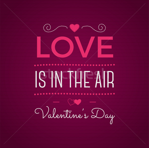 Valentine zi tipografie vector fotografie inspirational Imagine de stoc © JeksonGraphics