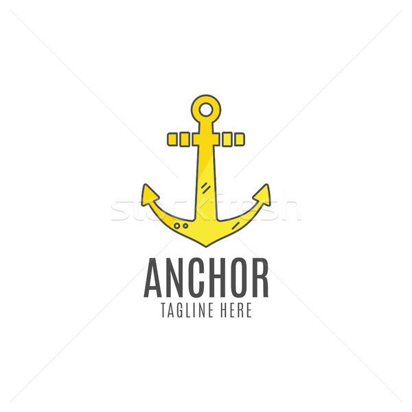 çapa vektör logo ikon deniz denizci Stok fotoğraf © JeksonGraphics