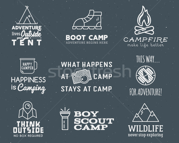 Camping conception de logo typographie Voyage [[stock_photo]] © JeksonGraphics