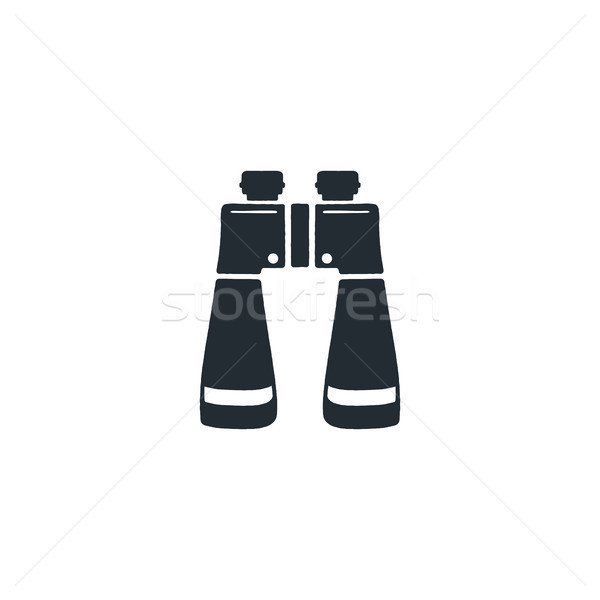 binocular silhouette icon. Camping and hiking equipment symbol. Stock vector isolated on white backg Stock photo © JeksonGraphics