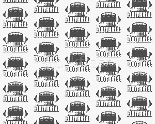 Vector american football seamless pattern. Sports retro monochrome style. Graphic vintage typographi Stock photo © JeksonGraphics