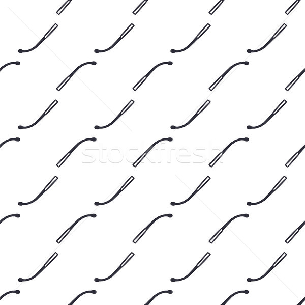 Seamless texture with different hand drawn matches on white background. Pattern wallpaper. Stock vec Stock photo © JeksonGraphics