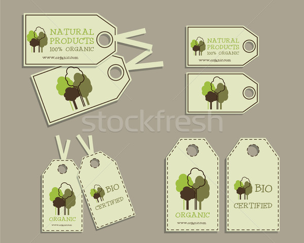 Set of Organic Labels for Natural Products.  Stock photo © JeksonGraphics
