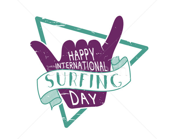 Lata międzynarodowych surfing dzień 2016 tatuaż Zdjęcia stock © JeksonGraphics