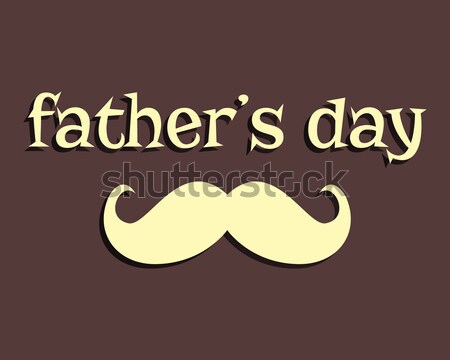 Stock photo: Father s day greeting template. mustache and tie. Unusual watercolor funny concept. Best daddy ever 