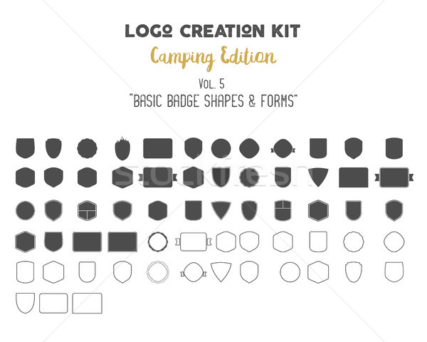 Logo-ul creare camping set Imagine de stoc © JeksonGraphics