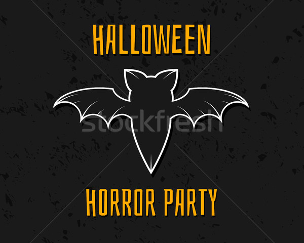 Foto stock: Elegante · único · bat · feliz · halloween · noite