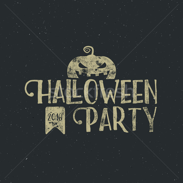 Halloween 2016 strony etykiety szablon dynia Zdjęcia stock © JeksonGraphics