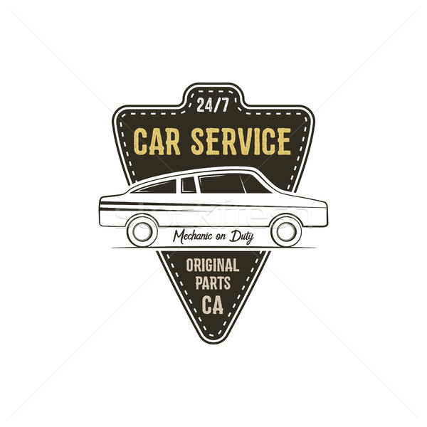 Car service label. Vintage tee design graphics, retro colors typography print. Custom t-shirt stamp, Stock photo © JeksonGraphics