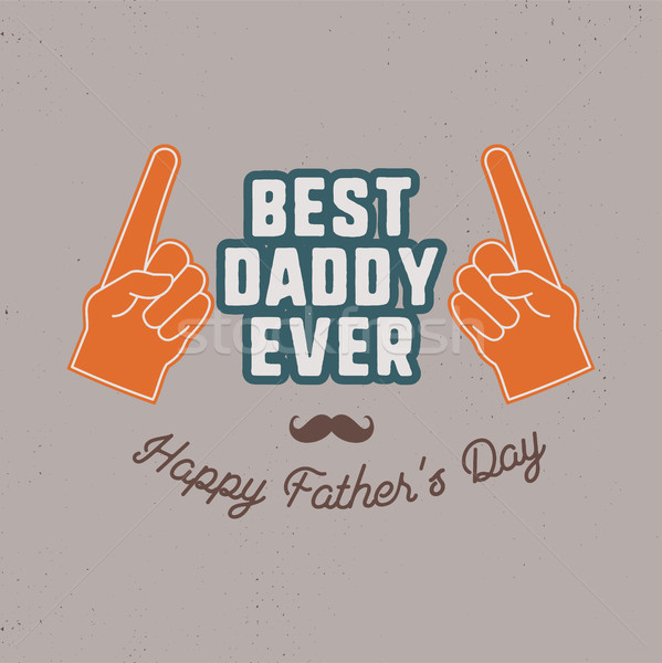 Tag Abzeichen Typografie Zeichen besten daddy Stock foto © JeksonGraphics