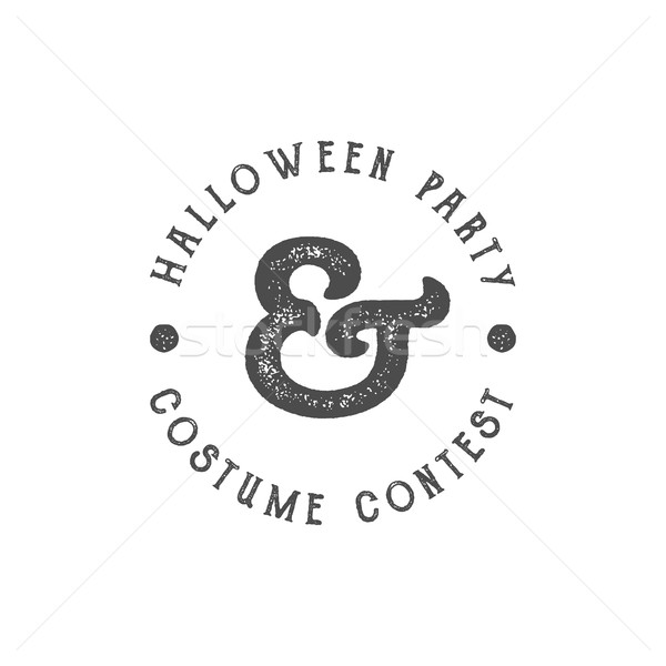 Happy Halloween 2016 vintage Party Label. Typography insignia for celebration holiday. Retro badge,  Stock photo © JeksonGraphics