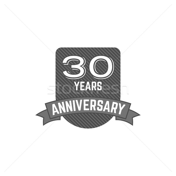 30 jaar verjaardag badge teken embleem lint Stockfoto © JeksonGraphics