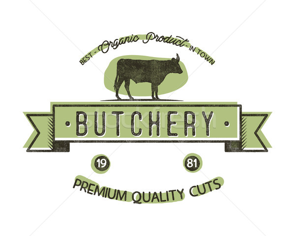 Butchery Shop vintage emblem. Butchery store Logo template retro style. Vintage design for logotype, Stock photo © JeksonGraphics