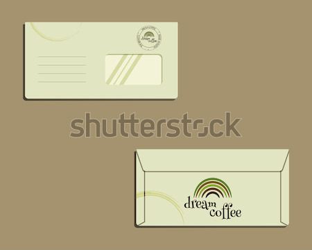 Brand identity template. Envelope. Front and back sides. France 2016 Football. The national colors o Stock photo © JeksonGraphics