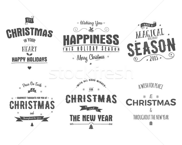 Stok fotoğraf: Neşeli · Noel · toplama · vektör · clipart