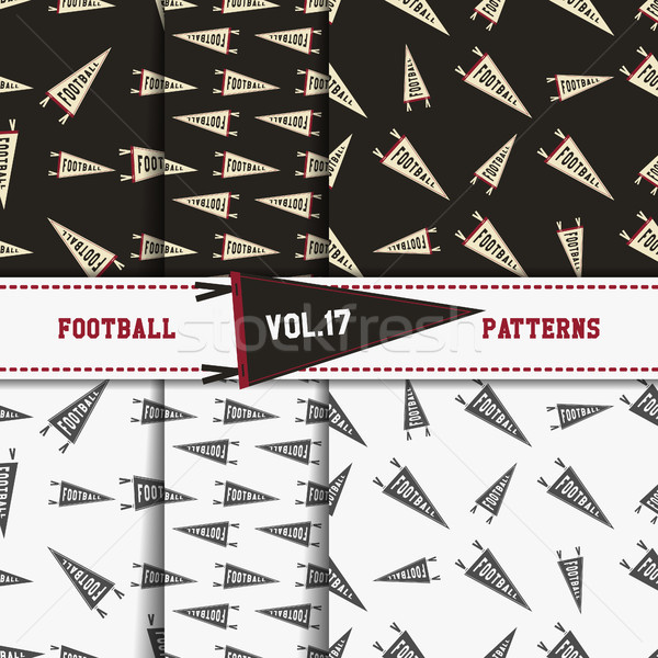 Set of american football patterns. Usa sports seamless background collection. Sport wallpaper with p Stock photo © JeksonGraphics